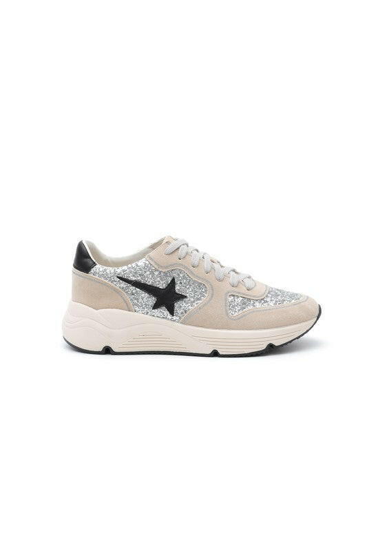 The Rowan Star Sneakers, Taupe-Sneakers-Krush Kandy, Women's Online Fashion Boutique Located in Phoenix, Arizona (Scottsdale Area)