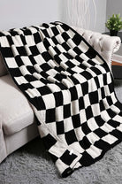 Reversible Checkerboard Patterned Throw Blanket-Blankets-Krush Kandy, Women's Online Fashion Boutique Located in Phoenix, Arizona (Scottsdale Area)