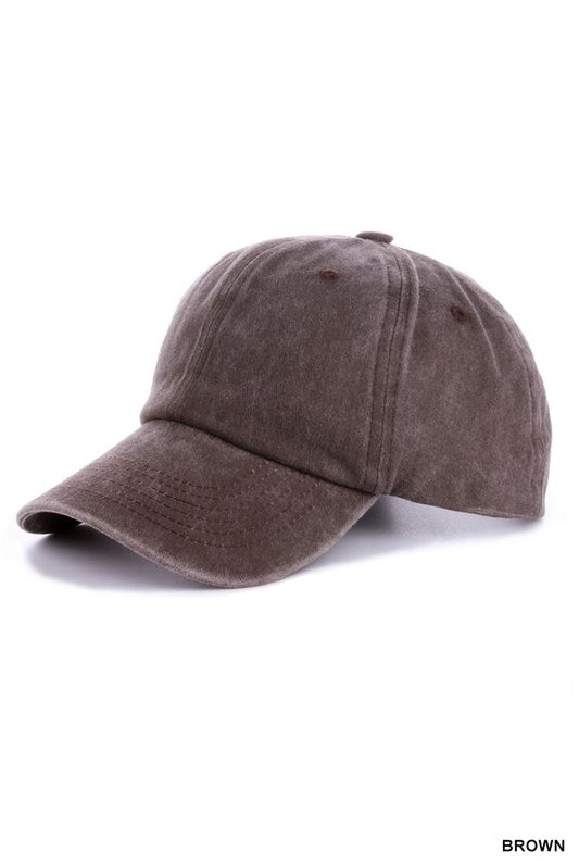 Brown View. Vintage Washed Baseball Cap-Hats-Krush Kandy, Women's Online Fashion Boutique Located in Phoenix, Arizona (Scottsdale Area)