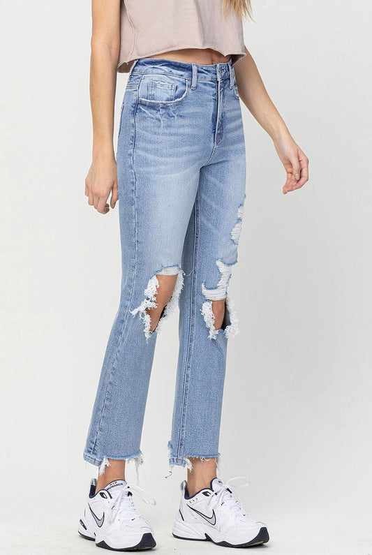Vervet 90's Vintage Distressed Dad Jeans-Jeans-Krush Kandy, Women's Online Fashion Boutique Located in Phoenix, Arizona (Scottsdale Area)
