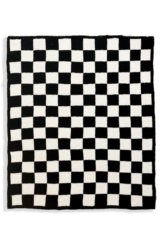 Reversible Checkerboard Patterned Throw Blanket-Blankets-Krush Kandy, Women's Online Fashion Boutique Located in Phoenix, Arizona (Scottsdale Area)