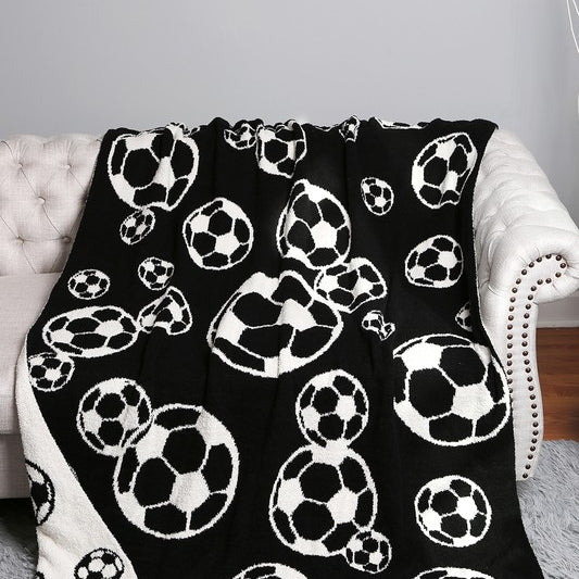 Soccer Reversible Throw Blanket-Blankets-Krush Kandy, Women's Online Fashion Boutique Located in Phoenix, Arizona (Scottsdale Area)