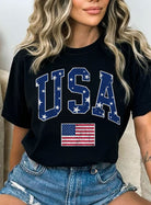 PREORDER America Star Flag Graphic Tee | Multiple Colors!-Graphic Tees-Krush Kandy, Women's Online Fashion Boutique Located in Phoenix, Arizona (Scottsdale Area)