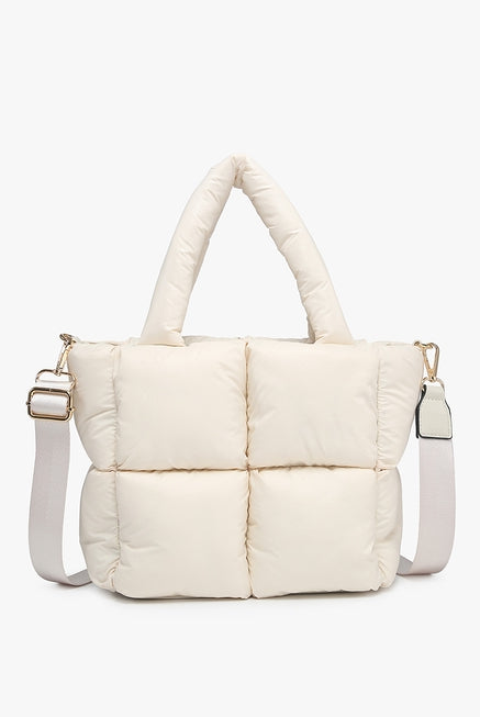 Brittany Small Nylon Puffer Tote/Satchel-Purses & Bags-Krush Kandy, Women's Online Fashion Boutique Located in Phoenix, Arizona (Scottsdale Area)
