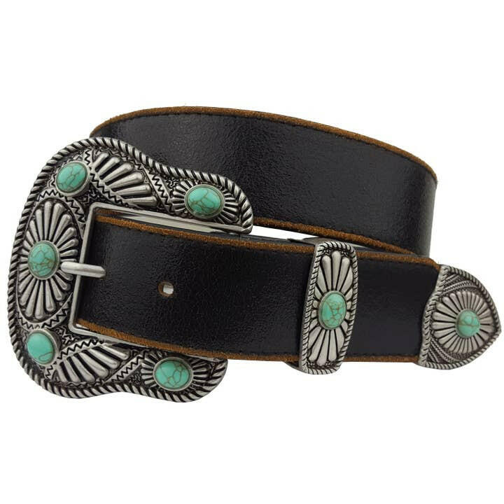 Vintage Leather Belt with Western Buckle .-Belts-Krush Kandy, Women's Online Fashion Boutique Located in Phoenix, Arizona (Scottsdale Area)
