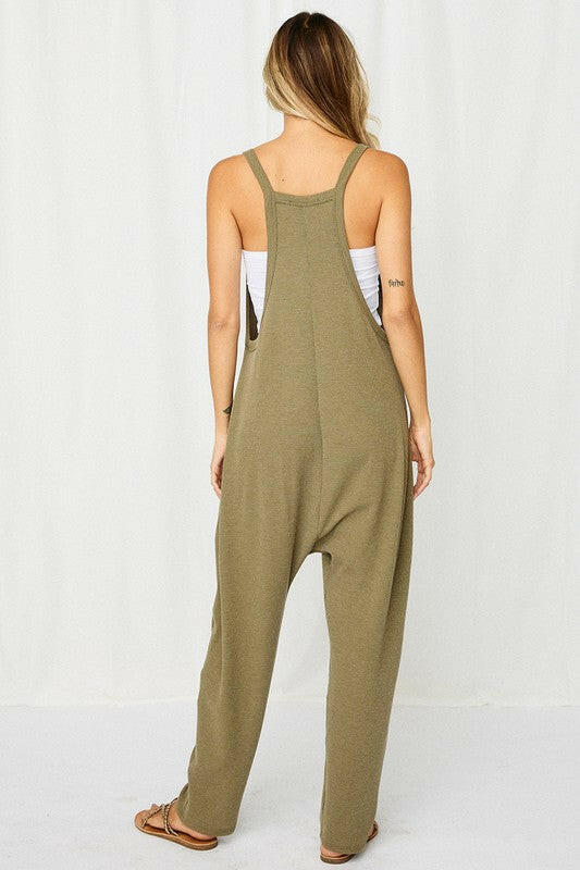 Solid Harem Jumpsuit with Pockets-Jumpsuits & Rompers-Krush Kandy, Women's Online Fashion Boutique Located in Phoenix, Arizona (Scottsdale Area)