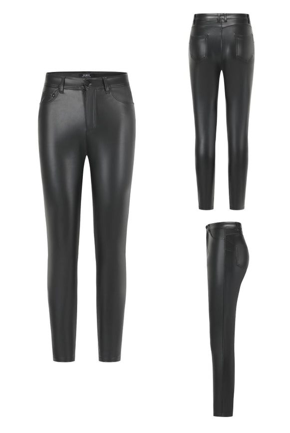 High Waist Faux Leather Skinny Pants-Pants-Krush Kandy, Women's Online Fashion Boutique Located in Phoenix, Arizona (Scottsdale Area)