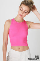 Ribbed Highneck Crop Top-Crop Tops-Krush Kandy, Women's Online Fashion Boutique Located in Phoenix, Arizona (Scottsdale Area)