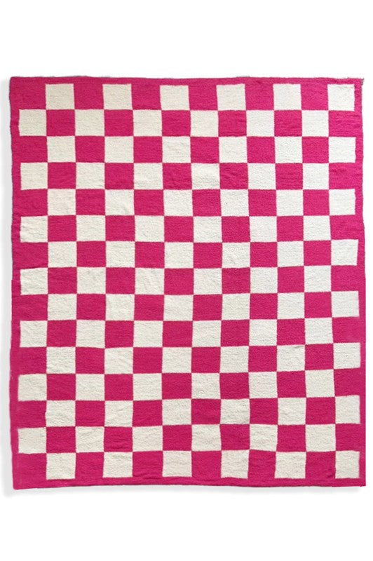 Reversible Checkerboard Patterned Throw Blanket-Blankets-Krush Kandy, Women's Online Fashion Boutique Located in Phoenix, Arizona (Scottsdale Area)