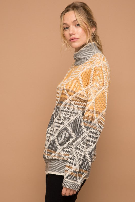 Hem & Thread | Mount Lemmon Argyle Chunky Sweater-Sweaters-Krush Kandy, Women's Online Fashion Boutique Located in Phoenix, Arizona (Scottsdale Area)