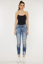 KanCan High Rise Frayed Ankle Skinny Jeans-Jeans-Krush Kandy, Women's Online Fashion Boutique Located in Phoenix, Arizona (Scottsdale Area)