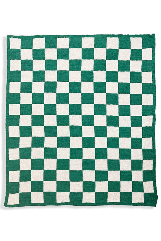 Reversible Checkerboard Patterned Throw Blanket-Blankets-Krush Kandy, Women's Online Fashion Boutique Located in Phoenix, Arizona (Scottsdale Area)