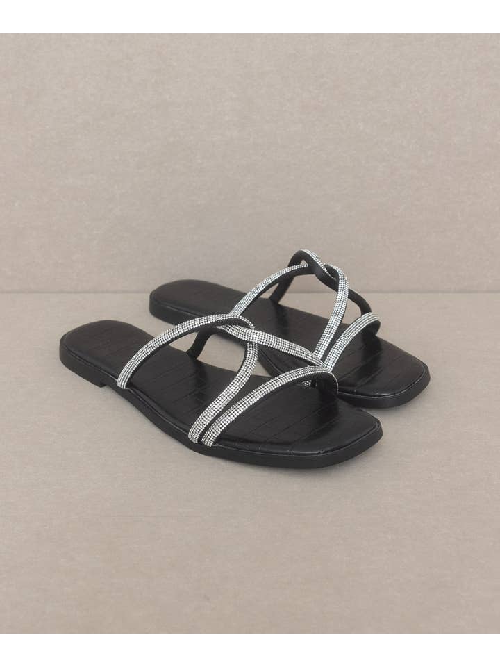 The Bonnie | Strappy Rhinestone Summer Sandal-Sandals-Krush Kandy, Women's Online Fashion Boutique Located in Phoenix, Arizona (Scottsdale Area)