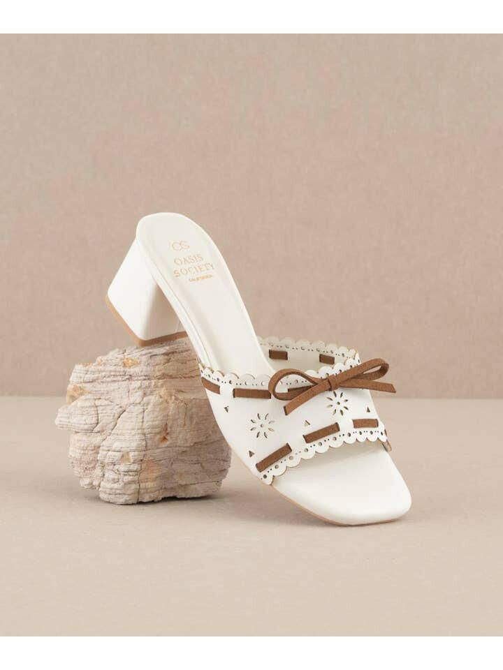 The Breda White | Sweet Low Heel Sandal-Sandals-Krush Kandy, Women's Online Fashion Boutique Located in Phoenix, Arizona (Scottsdale Area)