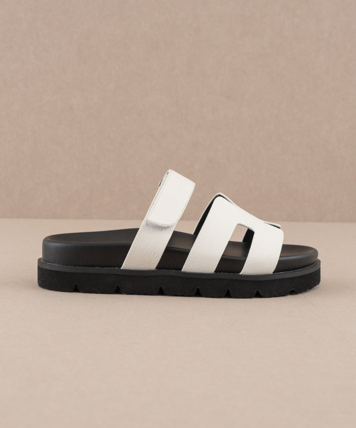 The Nice White | Bold and Comfortable Sandal-Sandals-Krush Kandy, Women's Online Fashion Boutique Located in Phoenix, Arizona (Scottsdale Area)