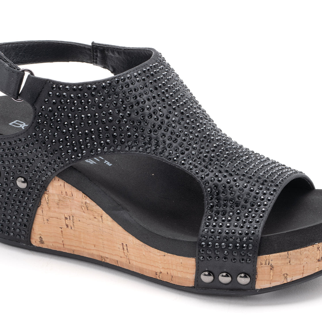 Corky's Carley Wedge Sandals, Black Crystals-Sandals-Krush Kandy, Women's Online Fashion Boutique Located in Phoenix, Arizona (Scottsdale Area)