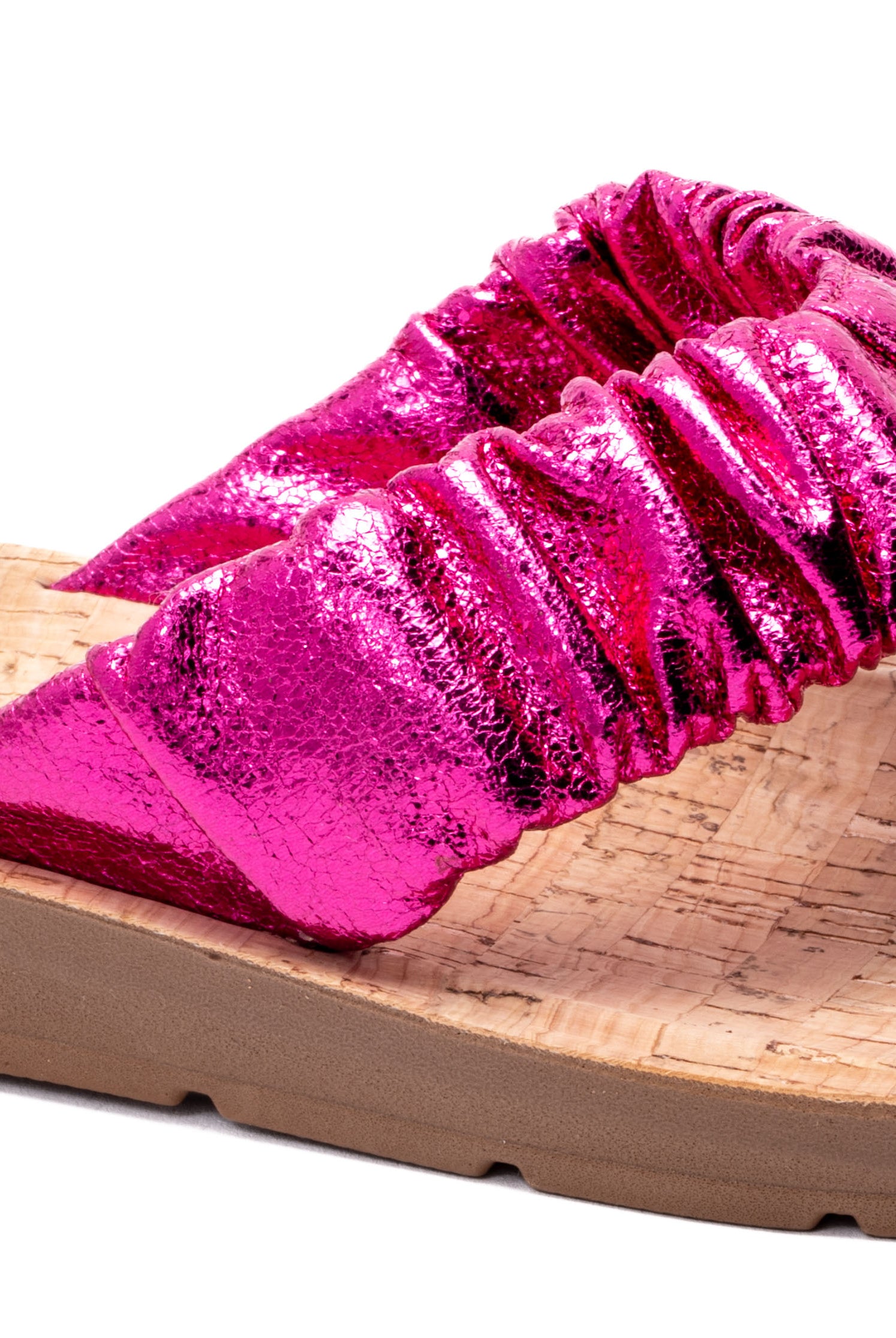 Corky's Cool Off, Fuchsia Crinkle Metallic-Sandals-Krush Kandy, Women's Online Fashion Boutique Located in Phoenix, Arizona (Scottsdale Area)