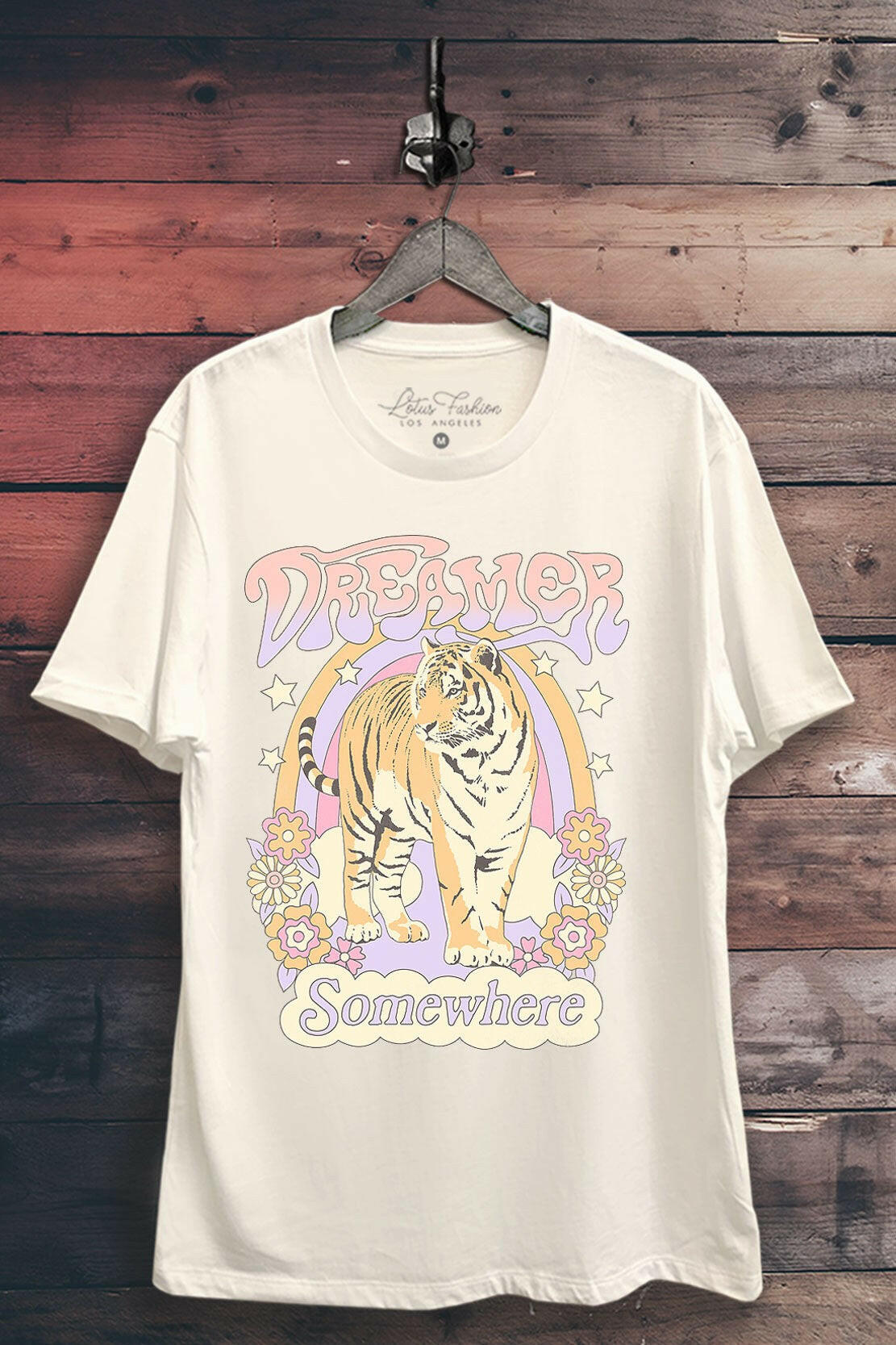 Dreamer Somewhere Tiger Graphic Top-Graphic Tees-Krush Kandy, Women's Online Fashion Boutique Located in Phoenix, Arizona (Scottsdale Area)