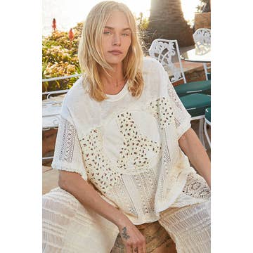 Babe of the Bay Crochet Top-Short Sleeve Tops-Krush Kandy, Women's Online Fashion Boutique Located in Phoenix, Arizona (Scottsdale Area)