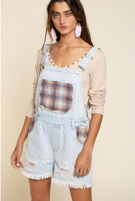 The Right Way Plaid Short Overalls-Overalls-Krush Kandy, Women's Online Fashion Boutique Located in Phoenix, Arizona (Scottsdale Area)
