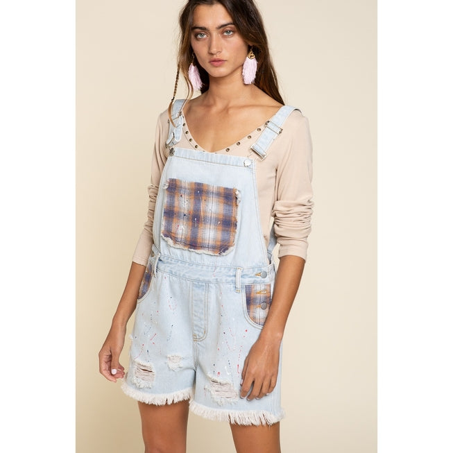 The Right Way Plaid Short Overalls-Overalls-Krush Kandy, Women's Online Fashion Boutique Located in Phoenix, Arizona (Scottsdale Area)