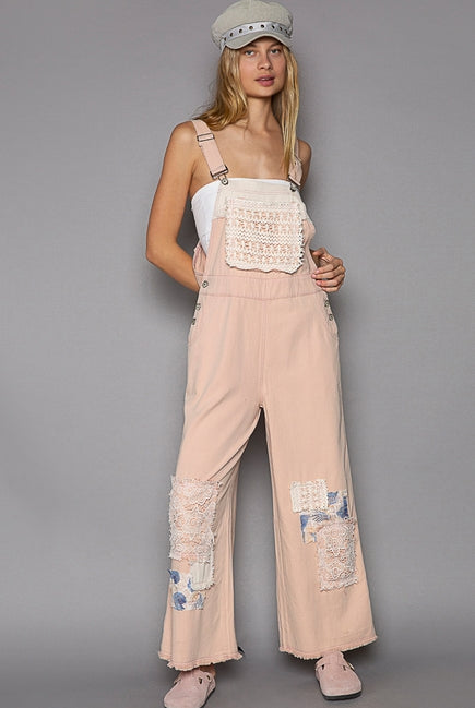 Pinnacles Farm Patchwork Overalls-Overalls-Krush Kandy, Women's Online Fashion Boutique Located in Phoenix, Arizona (Scottsdale Area)
