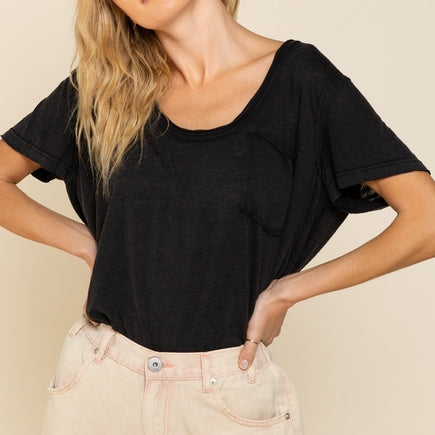 Better than Basic Scoop Neck Tee-Long Sleeve Tops-Krush Kandy, Women's Online Fashion Boutique Located in Phoenix, Arizona (Scottsdale Area)