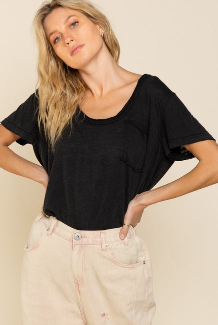 Better than Basic Scoop Neck Tee-Long Sleeve Tops-Krush Kandy, Women's Online Fashion Boutique Located in Phoenix, Arizona (Scottsdale Area)