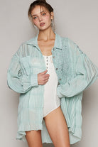 Beautiful Crazy Button Down Shirt-Long Sleeve Tops-Krush Kandy, Women's Online Fashion Boutique Located in Phoenix, Arizona (Scottsdale Area)