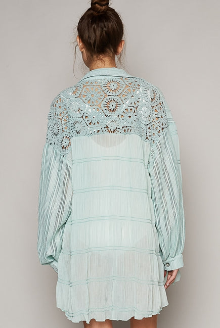 Beautiful Crazy Button Down Shirt-Long Sleeve Tops-Krush Kandy, Women's Online Fashion Boutique Located in Phoenix, Arizona (Scottsdale Area)