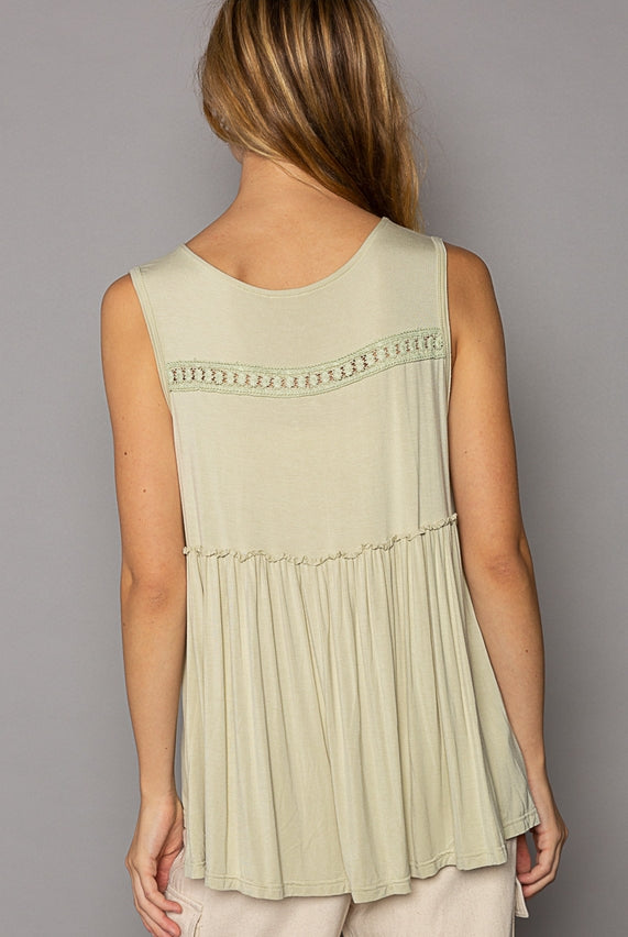 Caitlin Laced Babydoll Top-Tanks-Krush Kandy, Women's Online Fashion Boutique Located in Phoenix, Arizona (Scottsdale Area)