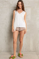 Caitlin Laced Babydoll Top-Tanks-Krush Kandy, Women's Online Fashion Boutique Located in Phoenix, Arizona (Scottsdale Area)