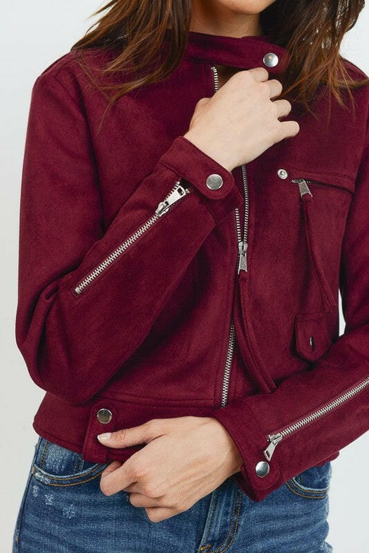 Take Me Shopping Suede Moto Jacket-Jackets-Krush Kandy, Women's Online Fashion Boutique Located in Phoenix, Arizona (Scottsdale Area)