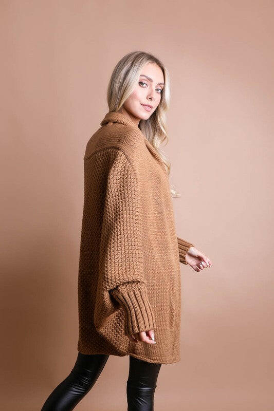 Bat Sleeve Knit Cardigan-Cardigans-Krush Kandy, Women's Online Fashion Boutique Located in Phoenix, Arizona (Scottsdale Area)