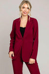 Twill Oversized Single Button Blazer Jacket-Blazers-Krush Kandy, Women's Online Fashion Boutique Located in Phoenix, Arizona (Scottsdale Area)