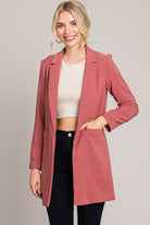 Zoom Meeting Lined Long Blazer Jacket | 10 Colors-Blazers-Krush Kandy, Women's Online Fashion Boutique Located in Phoenix, Arizona (Scottsdale Area)