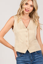 Satin Tailored Vest-Vests-Krush Kandy, Women's Online Fashion Boutique Located in Phoenix, Arizona (Scottsdale Area)