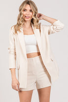 Twill Oversized Flap Pocket Blazer-Blazers-Krush Kandy, Women's Online Fashion Boutique Located in Phoenix, Arizona (Scottsdale Area)