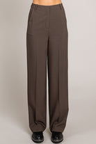 Twill Wide Leg Trousers-Pants-Krush Kandy, Women's Online Fashion Boutique Located in Phoenix, Arizona (Scottsdale Area)