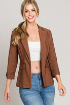 Let's Get Takeout Button Detail Blazer-Blazers-Krush Kandy, Women's Online Fashion Boutique Located in Phoenix, Arizona (Scottsdale Area)