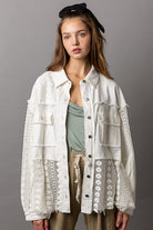 POL Lace Jean Jacket-Jackets-Krush Kandy, Women's Online Fashion Boutique Located in Phoenix, Arizona (Scottsdale Area)