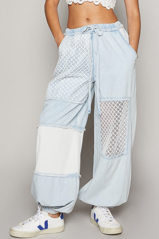 Lace Jean Joggers-Pants-Krush Kandy, Women's Online Fashion Boutique Located in Phoenix, Arizona (Scottsdale Area)