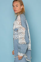 POL Oversized Vintage Lace Shacket-Shackets-Krush Kandy, Women's Online Fashion Boutique Located in Phoenix, Arizona (Scottsdale Area)