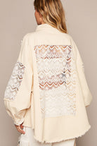 POL Oversized Vintage Lace Shacket-Shackets-Krush Kandy, Women's Online Fashion Boutique Located in Phoenix, Arizona (Scottsdale Area)