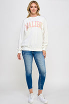 Malibu Crewneck-Sweatshirts-Krush Kandy, Women's Online Fashion Boutique Located in Phoenix, Arizona (Scottsdale Area)