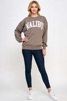 Malibu Crewneck-Sweatshirts-Krush Kandy, Women's Online Fashion Boutique Located in Phoenix, Arizona (Scottsdale Area)