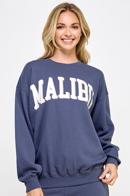 Malibu Crewneck-Sweatshirts-Krush Kandy, Women's Online Fashion Boutique Located in Phoenix, Arizona (Scottsdale Area)