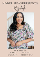 Dreamer Peplum Top in Navy and Mint Floral-Long Sleeve Tops-Krush Kandy, Women's Online Fashion Boutique Located in Phoenix, Arizona (Scottsdale Area)