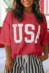 Stars & Freedom Ribbed Graphic Tee