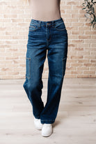 Judy Blue Leila High Rise Cargo Straight Jeans-Jeans-Krush Kandy, Women's Online Fashion Boutique Located in Phoenix, Arizona (Scottsdale Area)